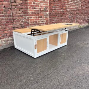Table basse plateau relevable