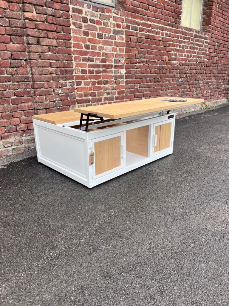 Table basse plateau relevable