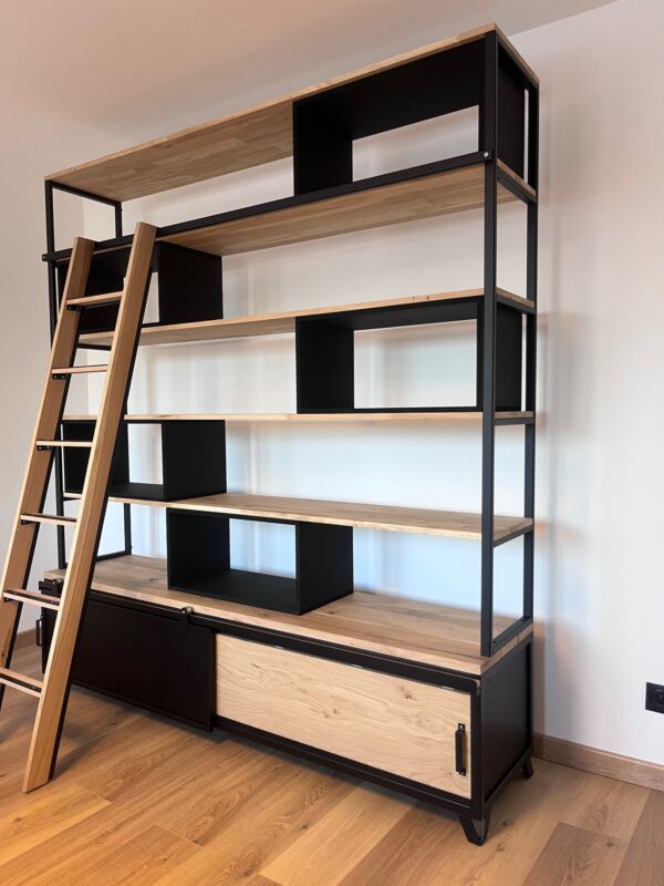 Bibliothèque avec échelle coulissante – Image 3
