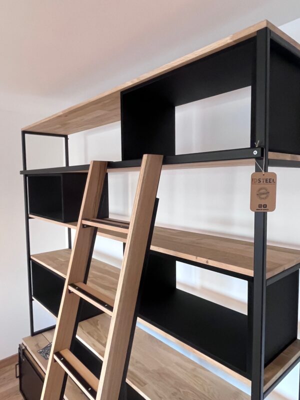 Bibliothèque avec échelle coulissante – Image 5