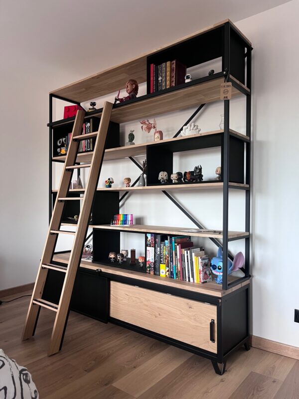 Bibliothèque avec échelle coulissante – Image 6